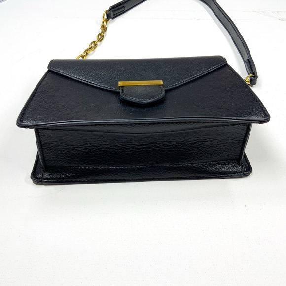 Rachel Zoe Black Shoulder Bag Handbag Gold Chain Strap Clasp Small Y2K - Picture 6 of 9